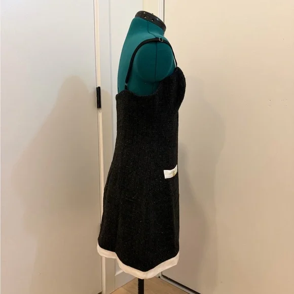 Lulus Easily Posh Black Tweed Lurex Sleeveless Bodycon Mini Dress - Picture 8 of 9